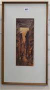 G. Marnier, watercolour, Neopolitan street scene, signed, 32 x 12cm                                                                    