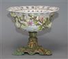 A Sitzendorf floral encrusted fruit basket height 17cm                                                                                 