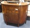 A George III mahogany bow-fronted washstand (converted) W.95.5cm                                                                       