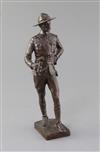 Sydney March (1876–1968). A bronze figure of Lord Baden Powell, 9.25in.                                                                