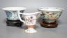 Two Chinese porcelain bowls, largest 17cm diam., and a Continental milk jug                                                                                                                                                 