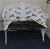 A Coalbrookdale cast iron garden bench W.108cm                                                                                         