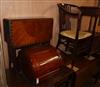 An Edwardian Sutherland table, an Edwardian elbow chair and a bowfront corner cabinet (3)                                              