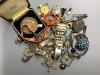 Mixed collectables including silver identity bracelet, war medal, wrist watch and costume jewellery.                                                                                                                        