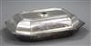 A 1930's silver entree dish and cover, by Atkin Brothers, Sheffield, 1933/1937, no handle, 53 oz.                                      