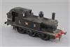 A Leeds Model Co O gauge 0-6-0 tank locomotive, number 8419, LMS black livery, 3 rail with skate, overall 24cm                         