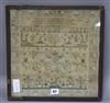 A Victorian sampler 34 x 34cm                                                                                                          