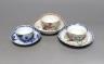 Three 18th century Chinese Export teabowls and saucers                                                                                                                                                                      