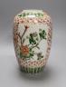 A Chinese famille verte ovoid jar, late 19th century, 19.5cm tall                                                                                                                                                           