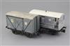 A Gauge 1 GWR box van, grey with auto coupling, No 133971                                                                              