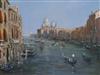 § Brian J. Jones (1945-) The Salute from the Accademia Bridge, Venice 11.75 x 15.5in.                                                  