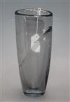 A Scandinavian glass vase, unsigned height 25cm                                                                                        