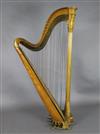 An early Victorian gothic design double action Sebastien Erard giltwood and gesso harp, height 67.5in.                                 