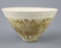 Dame Lucie Rie (1902-1995). A finely potted conical bowl, 10.7cm wide 6.5cm high                                                       