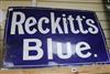 A Reckitt's Blue enamel sign                                                                                                           