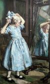 Francis Henry Newbery, (1855-1946) Girl before a looking glass 29.5 x 17.75in.                                                         