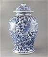 A Chinese blue and white baluster vase, Kangxi period, 41.5cm                                                                          