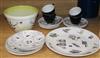 A group of 1950's ceramics including Meakin Parisienne                                                                                 