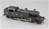 A scratch built O gauge 2-6-2 LMS tank locomotive, with Maxwell Reed motor, number 18, LMS black livery, overall 29cm                  