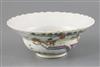 A Chinese famille rose 'landscape' bowl, Daoguang four character seal mark and probably of the period, H.7cm diameter 18.5cm           