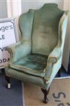 A George I style wing armchair                                                                                                         