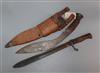 A kukri and a bayonet                                                                                                                  