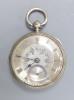 A late Victorian engine turned silver open face keywind pocket watch, by William Vogt, Glasgow                                                                                                                              