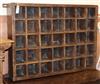 A teak pigeon hole chest W.100cm                                                                                                       