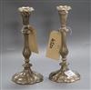 A pair of electroplated candlesticks, c.1845                                                                                           