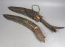 Two Nepalese kukri knives, antler handle knife 55cms long.                                                                                                                                                                  