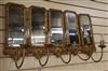 A set of four Georgian design mirrored giltwood wall lights H.51cm                                                                     