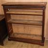 A late Victorian mahogany open bookcase W.106cm                                                                                        