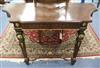 A Napoleon III walnut and bronze mounted console table W.112cm                                                                         