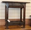 A small oak side table W.71cm                                                                                                          