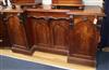 A Victorian inverse breakfront mahogany sideboard W.170cm                                                                              