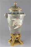 Leopold-Jules-Joseph Gely (French, 1820-1893) for Sevres - a fine Japonaise pate-sur-pate vase, c.1867, total height 47cm              