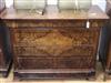 A French figured walnut commode W.124cm                                                                                                