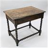 A 17th century Dutch style walnut and marquetry side table, W.2ft 11in. D.1ft 11in. H.2ft 6in.                                         