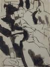 § David Bomberg (1890-1957) Ghetto Theatre study 10 x 7.5in.                                                                           