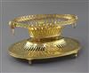 An Edwardian silver gilt dessert basket and stand by William Comyns, 69.5 oz.                                                          