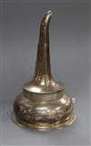 A George III provincial silver wine funnel, Newcastle, 1815, no maker's mark, 14cm.                                                    