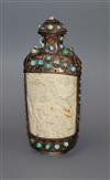 A Chinese gilt metal and ivory snuff bottle H.13cm                                                                                     