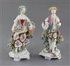 A pair of Derby pastoral figures, c. 1760, h. 22.5cm, small losses                                                                     