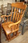 A beech rocking chair                                                                                                                  