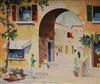 Alexander Wilson, oil on canvas, Mediterranean street scene, signed, 50 x 60cm                                                         