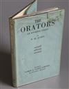 Auden, Wynston Hugh - The Orators, an English study, 2nd edition, 8vo, cloth with d.j., (chipped at spine head                         