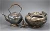 Two electroplated tea kettles, c.1880                                                                                                  