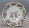 A 19th century Chinese famille rose dish, diameter 28cm                                                                                