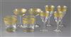 A part suite of Baccarat gilded table glassware, 9.5cm - 15cm (31)                                                                     