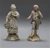 A pair of Paris porcelain figures height 24cm                                                                                          